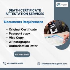 Death Certificate Attestation is one of the important legalisation procedures that involves obtaining an attestation stamp from the designated officials. It must be done from the country that issued the certificate, which is India. To obtain a death certificate, go to the registrar or sub-registrar of the area where the death occurred.