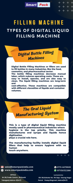 A Filling Machine is used for liquid refreshments, syrups, oils, and other liquids required in different industries. This machine is used to fill bottles, containers, pouches, and jars depending on the industry.