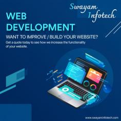 Swayam Infotech is a web development, mobile application development, software development, and consulting firm providing the customized web development, mobile application development solutions, software development, and data processing solutions to businesses and acting as an offshore development solution for overseas development firms.