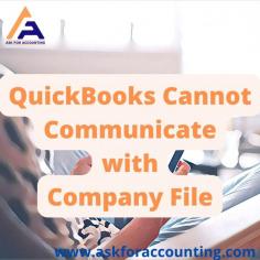 QuickBooks error cannot communicate with the company file, this error happens because your network firewall is interrupting the connection. The error causes due to server configuration, using an outdated QuickBooks Desktop or firewall. You need to update QuickBooks and download QuickBooks Tools Hub then run QuickBooks file doctor https://www.askforaccounting.com/quickbooks-cannot-communicate-with-the-company-file-help-how-to-fix-it/