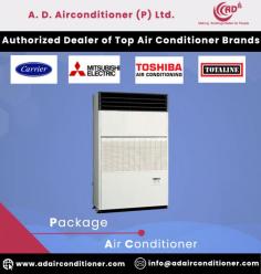 Package Air Conditioner Noida, Delhi, Greater Noida, Gurgaon in India

We are authorised sales and service dealer for brands like Carrier, Toshiba & Mitsubishi Electric. Our sales and service team have years of experience in this business and are able to provide fast, efficient and relevant information to handle your enquiries related to product information, pricing & availability.

Roof top package AC:
Evaporator coils and fans, condenser coils and fans, expansion device and compressor are inbuilt in the unit and it often comes in capacities ranging from 11TR - 40 TR. The entire unit is weather proof and located on the roof of the building. Ducts can be used to carry the conditioned air to and from the unit. The main advantage of the unit is reduced installation efforts since everything except duct and air terminals is factory assembled.

Package AC:
It can be separated as Indoor unit and Outdoor unit. Indoor unit contains evaporator coils and fans, expansion device and compressor. Outdoor unit contains condenser coil and fans. This unit comes in the range of 5 TR - 20 TR. The advantage of the packaged unit compared with split machines are higher capacities ducting can be done to cater multiple rooms.

Advantage of package machine compared with roof top package machine is the reduced duct length since the indoor machine can be located within the building.

For More Information visit on our website:- https://www.adairconditioner.com/
Our Contact No:- +91-9971416615, +91-11-41716615
Our E-mail Address:- info@adairconditioner.com
