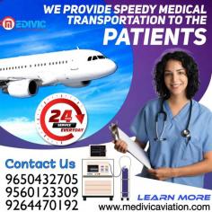 Medivic Aviation furnishes the excellent ICU charter Air Ambulance in Delhi with the complete bedside to bedside services at a reasonable cost.  An emergency and non-emergency patient can safely and quickly move from one city healthcare to another with a well-trained medical squad to care for the patient during the transportation time.

Website: http://bit.ly/2XlNNIe