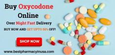 Oxycodone is a short-acting opioid. Oxycodone comes in an immediate-release and extended-release tablet formulation. Doctors commonly prescribe this medicine for treating and managing pain. Oxycodone is short-acting and relieves pain for an average of 4 to 6 hours. So one needs to take it four to six times a day to provide pain relief for the whole day. You can buy Oxycodone online from our pharmacy website because we allow returns and guaranteed refunds if you face any issues with our product. Oxycodone is usually given for acute pain following a trauma or surgery.