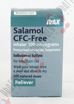 Salamol inhaler is used to relieve the symptoms of asthma like shortness of breath, chest tightness or pain, and Cough. Buy Salamol CFC Free Inhaler for Asthma Online from Pharmacy Planet in the UK.