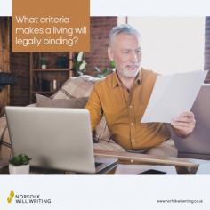 Living wills, also known as an Advance Decision, Advance Directive (in Scotland and Northern Ireland) or Advance Decision to Refuse Treatment, are made by you in your lifetime. They allow you to decide, in advance, how you want to be treated should you become terminally ill or lose the ability to be able to make these decisions for yourself. 

In our blog post, we discuss the criteria that make living wills legally binding. 

Read More>> www.norfolkwillwriting.co.uk/are-living-wills-legally-binding-in-the-united-kingdom/


#livingwills #wills #willwriting