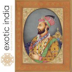 Handmade Shah Jahan Watercolor Paper Painting

This ovally framed portrait is of the Mughal emperor Shahjahan, the builder of the Tajmahal. He is the only one of the Great Mughals to have lived to the greatest of grandeur and the worst of grief and achieved the highest of glory and the lowest of gloom. This depiction closely represents his likeness, as has been recorded in his contemporary portraits. The National Museum, New Delhi, has in its collection a 1616-17 portrait of Shahjahan by Nadir-al-Zaman-Abul Hasan, inscribed in Shah Jahan's hand, "A good likeness of me in my 25th year". The portrait here save that it is a bearded Shahjahan of later days and has a somewhat different styled turban - a mix of Jehangari and his styles, has a close resemblance to his authentic likeness.

Shah Jahan Watercolor Painting: https://www.exoticindiaart.com/product/paintings/shah-jahan-mb78/

Portraits Paintings: https://www.exoticindiaart.com/paintings/mughal/portraits/

Mughal Paintings: https://www.exoticindiaart.com/paintings/mughal/

Indian Art: https://www.exoticindiaart.com/paintings/

#paintings #mughalarts #mughalpaintings #portraits #shahjahanpaintings #watercolorpaintings #handmadeart #indianpaintings #indianart
