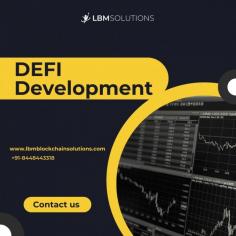 
Decentralized finance (DeFi) is attaining a rate in the financial industry and could be a considerable achievement in the emerging digital economy. The open-source of the DeFi system is infinite, free character is an important factor. Distributed funds in many areas have the full possibility to transform the financial ecosystem. DeFi's main goal is to provide fair financial services to more people in the world.

LBM Blockchain Solutions is known for delivering efficient Decentralized finance development services throughout Mohali. We are a top leading decentralized applications development Company in India. Check out the website to learn more.
Website: https://lbmblockchainsolutions.com/defi
