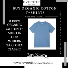 Please contact us if you wish to buy organic cotton t-shirts. Everett London creates one-of-a-kind t-shirts that are soft, smooth, and durable. Heat transfer labels and screen printing are not used since they are detrimental to the environment, and we prioritize quality above quantity.

https://www.everettlondon.com/collections/organic-t-shirts