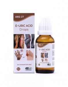 The effects of high uric acid in the blood can be very severe. High uric acid in the blood leads to uric acid crystals in your joints that cause the excruciating pain of Gout. And once having had a Gout attack, you're odds-on to have recurring attacks that can lead to damaged joints and kidneys. E-Uric Acid Drops by Excel Pharma may be one of the best Homeopathy Medicines for the Uric Acid problem. It also proves to be an effective Homeopathic medicine in preventing and treating kidney problems. You can get a consultation with our experts at +91 9216215214 and order medicines online across India from our website.