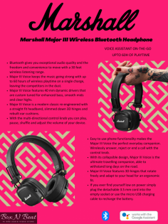 The Marshall Major III Voice is a Wireless Headphone with Google Assistance. It has 40 mm dynamic drivers, which create an incredibly clear sound. The best quality of these headphones is that they deliver up to 60 hours of playtime. With a 30-foot wireless listening range, its Bluetooth connectivity features give you the freedom to move and experience an amazing music experience. The ergonomic design with 3D hinges and cushioned ear gives ultimate comfort to the ears. Of course, you can easily play, pause and adjust your device’s volume with the multi-directional control knob provided in the headphone.