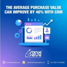 Do you want to improve your average purchase value with ITcompany?6th Sense is the best software company to develop your 40% purchase value with CRM|sap company