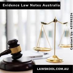 Even matters other than the statements of witnesses and documents provided for the inspection of the Court like any confession or statement of any accused person in the course of a trial. Get access to evidence law notes Australia from our website. https://www.lawskool.com.au/undergraduate/evidence-law