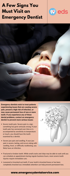 A Few Signs You Must Visit an Emergency Dentist


While dental issues often come with pain or discomfort, it can be difficult to determine which are normal aches and pains that can wait until your regularly scheduled dental appointment and which necessitate a visit to an emergency dentist now. For more info visit here https://www.emergencydentalservice.com/emergencydentist24-7/howell-nj-07737


