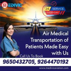 Medivic Aviation Air Ambulance Services in Chennai offers round-the-clock emergency patient transportation services, complete ICU and CCU setups with the most up-to-date medical equipment, a well-trained surgical staff, and qualified MD doctors for full medical care of the patients during the entire shifting process.

Website: http://bit.ly/2JgZGcU