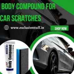Car scratch repair Body Compound can be utilized to help in the repair of scratches on your vehicle. It's a quick and easy way to repair those pesky scratches on your car's body and restore its brand-new appearance. It dries quickly and is simple to apply. It is also non-toxic and safe for the environment. It is available for purchase at www.exclusivestuff.in