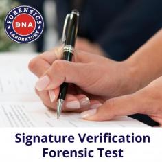 A signature verification forensic test is used to establish whether a document's signature has been forged. At DNA Forensics Laboratory Pvt. Ltd., we offer a 100% accurate and reliable Signature Verification Forensics Test at competitive prices. Our signature verification experts describe the difference between a genuine signature and a forgery. For further details, call us at 8010177771 and get the answer to your query.
