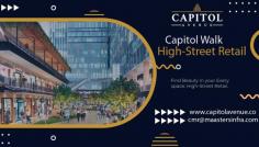 Maasters Capitol Avenue Capitol Walk High-Street Retail is a Futuristic and international concept based Uber High Street Retail developing for a living idea; millennium city has never witnessed before.Maasters Infra Group believes that Maasters Capitol Avenue is a masterpiece designed to create a unique environment that offers a diverse and secure mix of Retail for Shopping & dining. A tribute to the vibrancy and energy of the electronic city always on the move. The Retail Zone of Capitol Avenue has a vibrant & international look and is ready to offer you an experience you won't ever forget! premium shops in Noida with ultra-modern amenities, high-speed elevators, 24*7 high security and dedicated floors for amusement & rejuvenation.

For More Details Visit : https://www.capitolavenue.co/
Email : cmr@maastersinfra.com
Contact Number : 8820-800-800