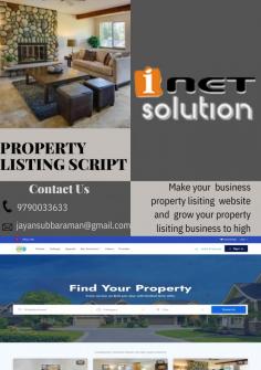 Developed in PHP and MySQL, the property listing script is a web-based tool used mostly by real estate firms to market properties. You may run a real estate listing website with the help of an easy-to-use real estate listing script. Our PHP real estate script possesses the basic simplicity and adaptability required for property owner websites. Our script is optimized for search engines and produces better results. Additionally, we have a strong revenue-generating strategy in our realtor’s script, including Google Ads, Banner Ads, and Subscription Ads Systems. We have the tools necessary to make any modifications to our property listing script that you require. To help you create your, the i-Net solution offers property listing script.
The i-Net solution offers property listing website for your business kindly contact us for your growth. To know more visit our webpage {www.i-netsolution.com} https://i-netsolution.com/product-details/property-listing-script