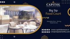 It's the time between getting off from work and before hitting the bed, that you get for the most important things in Life - to discuss new ideas, have deep conversations, and spend quality time with family. The reason you need nothing Less than the perfect setup of Maasters Capitol Avenue. The commercial Project in Noida offers you premium food court space in Noida, an open space with a stunning view and all kinds of cosy cafes, coffee shops, bistros and restaurants. Dedicated space for different kinds of Cafes and Restaurants. 
~ OverLooking the water bodies
~ 24X7 Fine Dining Restaurants

For More Details Visit : https://www.capitolavenue.co/
Email : cmr@maastersinfra.com
Contact Number : 8820-800-800