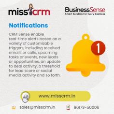 Do you want to get notifications with CRM software? Miss CRM is the best CRM tool to enable real-time alerts based on upcoming tasks, new leads or opportunities & more 
