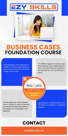 Solid business cases and spending proposals are essential to secure finance and management buy-in. Change initiatives frequently fail at the outset because the business case fails to persuade top management of the ROI. You can comprehend and apply the Five Case Model's theory to business cases and other spending requests. In the business cases foundation course, you can learn about business cases, their purpose, when they are needed by taking the EZY Skills course.  For more info visit here: https://ezyskills.com.au/better-business-cases-bbc-foundation-course/