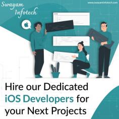 Hire our Dedicated iOS App Developers to build an innovative and engaging application for your industry. Increase your customer engagement as well as brand awareness with the help of an iOS application.
.
Visit: https://www.swayaminfotech.com/services/iphone-ipad-app-development/