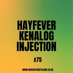 Hayfever injection is a corticosteroid injection which has anti-inflammatory properties. It suppresses the immune system and stops the natural pollen response from going ‘haywire’. This is the same medication given by doctors regularly for tennis elbow, various ligament and muscular strains, osteoarthritis and other joint conditions.
Know more:https://www.regentstreetclinic.co.uk/kenalog-hayfever-injection-nottingham/