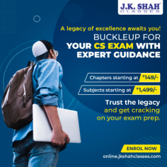 You cannot cover everything happening daily to make updated class notes of current affairs. The faculty members and academic writers make the notes for you and help you score better than the rest!
Know more: https://www.jkshahclasses.com/company-secretary.php
