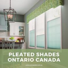 Pleated Shades Ontario Canada @ https://www.simplyblinds.co/pleated-shades-blinds/