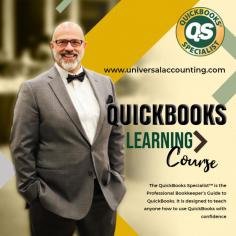 The Professional Bookkeeper's Guide to QuickBooks is the QuickBooks learning course. It is intended to teach anyone how to use QuickBooks confidently. Whether or not you consider yourself a professional bookkeeper, this course is for you. QuickBooks accounting software is used by more than 80% of small businesses. This program is delivered via simple instructional videos and workbooks (over instruction and reference materials). You'll be able to complete the courses on your own time and in a way that works for you. For more info visit here: https://universalaccounting.com/quickbooks-specialist/