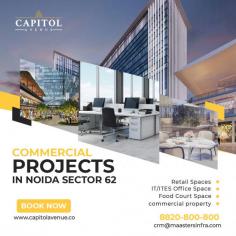 Maasters Capitol Avenue  is a superb blend of Level 'A' Ultra Premium Office Spaces, High-Road Retail Shops, Feasting Spaces and Cutting edge Housetop Club. The Business Task in Noida will set a progressive idea of shopping and working that will knock some people's socks off and be all the rage. Maasters Capitol Avenue is deliberately situated in the core of Noida Area 62, near Private and Modern Pockets of Noida and Ghaziabad, to give every one of the advantages of a very much associated area Maasters Infra Group has imagined the Undertaking as a terrific feature, gladly fixed with an alluring glass facing of twofold level stores, sumptuous office entrance, holding up relax, wide passage triple level entry hall and some more

For More Details Visit : https://www.capitolavenue.co/
Email : crm@maastersinfra.com
Contact Number : 8820-800-800