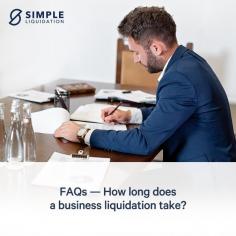 One question we get asked a lot is...""How long does a business liquidation take?"" 

⏲️  It can vary —  but once you've signed up, we aim to place your company into liquidation within 2 weeks. 

To allow us to prepare the paperwork for the liquidation, you'll need to supply us with a certain amount of information regarding your company’s situation.  

Our friendly team will be on hand throughout the liquidation process and then can answer any questions you may have. Call them on 0800 246 5895 to have a confidential chat. 

www.simpleliquidation.co.uk/faq/



 #liquidation #businessliquidation #closeacompany #insolvency