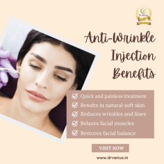 Best Anti-Wrinkle Treatment in Hyderabad by using botox injections. Also know cost, side effects which is mostly done on the face.