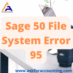 Sage 50 file system error 95 in file [File].DAT. indicates unable to save a transaction or unable to open the program. This error causes ending process w3dbsmgr.exe, stopped Actian or damaged userpref.dat file. You need to troubleshoot network connectivity issues, start or restart Actian, and rename the Userpref.dat file https://www.askforaccounting.com/sage-50-file-system-error-95/
