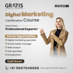 Gratis School of Learning: Digital Marketing, SEO, SMM, and PPC Training Institute in Zirakpur is the best of all times. The Digital Marketing training program offers student-centered education and quality training for student development. Doesn't matter if you are looking for a stable career in Digital Marketing or want to promote your business on your own; Digital Marketing is a must-learn skill for people in business, students, or even freshers. Owing to our SEO proficiency, we have got the best SEO Course in Zirakpur. 

So what are you waiting for? Learn Digital Marketing from the Best Digital Marketing training institute in Zirakpur and make a positive change. 

Contact us  Today! 
Contact us: +919887046666
Location: SCO -14, First Floor Kalgidhar Enclave, Zirakpur, Punjab 140603
or visit: https://g.page/r/CfUgzImqdTv_EBA
