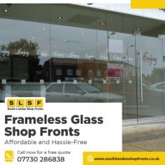 Frameless glass shop fronts are not just limited to one type of business but can suit a variety of businesses. The shape and size of your business do not matter when it comes to glass shop fronts. They have the power to boost the sales of every type of business. So, if you are looking for that 24/7 advertising for your business, go for glass shop fronts. Contact South London Shop Fronts today and get a free quote.

For more information visit now: https://www.southlondonshopfronts.co.uk/glass-shop-fronts/

Contact Number: 07730 286838

Gmail: info@southlondonshopfronts.co.uk

Address:  12 Martin Rd, Aveley, South Ockendon RM15 4TR, United Kingdom