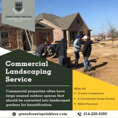 Commercial Landscape Management Services

An unused commercial space with a curated garden is not merely about aesthetic beauty, but also about adding more value to the environment in premises.
We provide extensively full-proof and cost-effective Commercial Landscaping Service.

Know more: https://greenforestsprinklers.com/commercial-landscaping-service/
