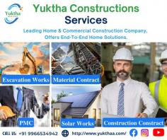 Yuktha is the most trusted and leading construction company in Hyderabad. We deliver the best quality construction on time and  E- monitoring service,  Low-Cost Best Residential House in Hyderabad and villas, and 2BHK,3BHK Plot for sale. Project management Contracts &  Apartments. 
