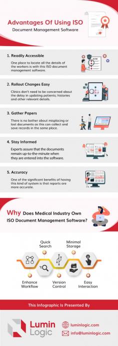 Effective Quality Management and Testing for Medical Devices

In order to satisfy the stringent standards for a medical device quality management system, we provide an efficient solution. Our software will help biotech firms properly plan, keep track of, and enhance overall quality control. For any doubts please send mail to info@luminlogic.com.