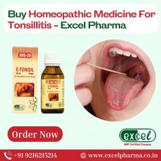 Tonsils are a crucial part of our immune system and help fight infections and diseases. However, certain viral and bacterial infections can lead to a localized infection called tonsillitis. Homeopathic Treatment of Tonsillitis is exceptionally successful and suggested for a side-effect-free and sustained relief from the condition. 

E-Tonsil Drops (AKG 26) may help treat inflammation of the tonsils. It may be effective in acute or chronic swelling of uvula, sore throat, enlargement of glands of the neck, and inflammation of the middle ear along with tonsillitis. Dial +91 9216215214 for a consultation for your health problems. For any product or order-related inquiry, call +91 9815778575. You can also order your medicines from our website.
