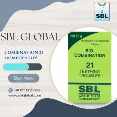 A medicine preparation containing a mixture of multiple homeopathic medicines is usually sold as a homeopathic combination. Homeopathic combinations usually contain medicines in very low potencies or mother tinctures. Buy combination 21 homeopathy medicine now. Visit: https://www.sblglobal.com/product/bio-combination-bio-combination-no21.html