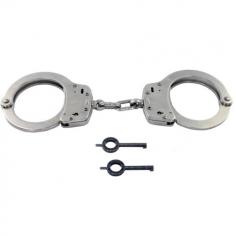 Smith & Wesson Handcuffs are constructed of nickel plated carbon steel. Carbon steel provides strength and nickel plating creates a corrosion resistant surface. We proud to offer this nickel plated carbon steel cuff. we're here to help. contact us (305) 534 0777