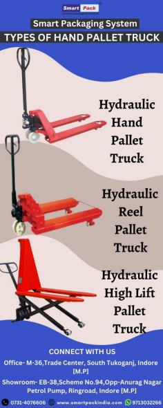 Pallet Trucks in Raipur are used Hydraulic lifts which are powerful equipment used to handle heavy loads in manufacturing warehouses, construction sites, and other industrial environments. Available in a range of designs, these ergonomic lifting solutions increase the safety and efficiency of a variety of material-handling tasks.