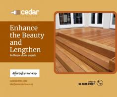 You are avail of our services for Staining cedar cladding in Auckland

Stains are an effective way of providing a barrier to the harsh UV rays but when you avail our services for Staining cedar cladding Auckland, we provide guidance to ensure the colour tones compliment the surroundings of your home or building. Call us for a free on-site assessment if you are looking for Cedar staining Auckland.