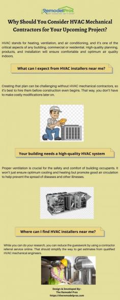 Why Should You Consider HVAC Mechanical Contractors for Your Upcoming Project?

Visit https://theremodelpros.com/ for more information.