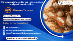 If you are looking for termite control services in Goa, then you have come to the right place. We offer a wide range of termite control services that are designed to suit your specific needs and requirements. To know more about our offerings and how we can help you, call us now at +91 8089000023!

Visit: https://www.southindiapestcontrol.com/termite-control-goa/
