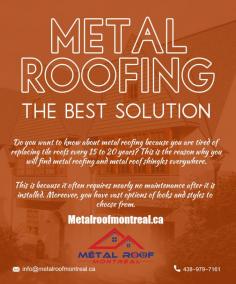 We are the best Steel Roofing Installation Montreal servicing provider

We provide the best Steel Roof Installation Montreal according to the weather patterns. Our team for Steel Roofing Installation Montreal is well supervised in using tailored approaches for installing a system that provides strong roofs which will attract the attention of your neighbor and friends. 