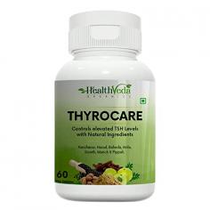 Health Veda Organics Thyrocare Capsules support the Healthy function of the Thyroid. Advanced formula for the efficient & proper functioning of the thyroid hormone. In addition to this, it also boosts energy levels and reduces fatigue & tiredness. These Capsules contain natural herbs and are an efficient medicine.      