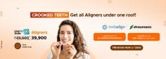 Get the best crooked teeth treatment at Clove Dental. All aligners treatment Under a roof.