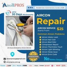 An air conditioner repair service can diagnose the problem and make the necessary repairs. Is your aircon repaired? like a water leak/ water dripping, error code problem, thermistor fault, Compressor repair, Aircon not cold enough, wiring does not connect properly, Blowing hot air, etc., No worries can book an appointment here we will be able to give you the best solution for your aircon issues.

https://airconpros.com.sg/aircon-repair/